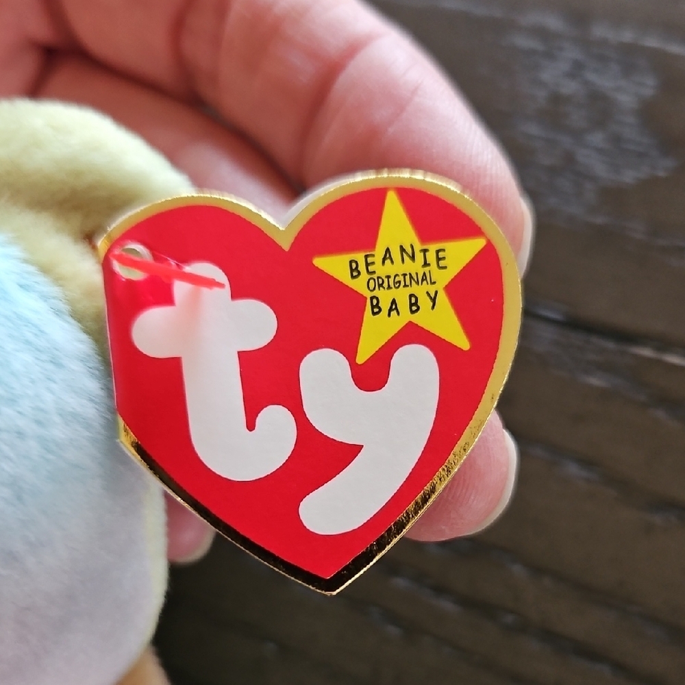 Ty Beanie Baby - Peace the Multi-colored Bear - Picture 9 of 12